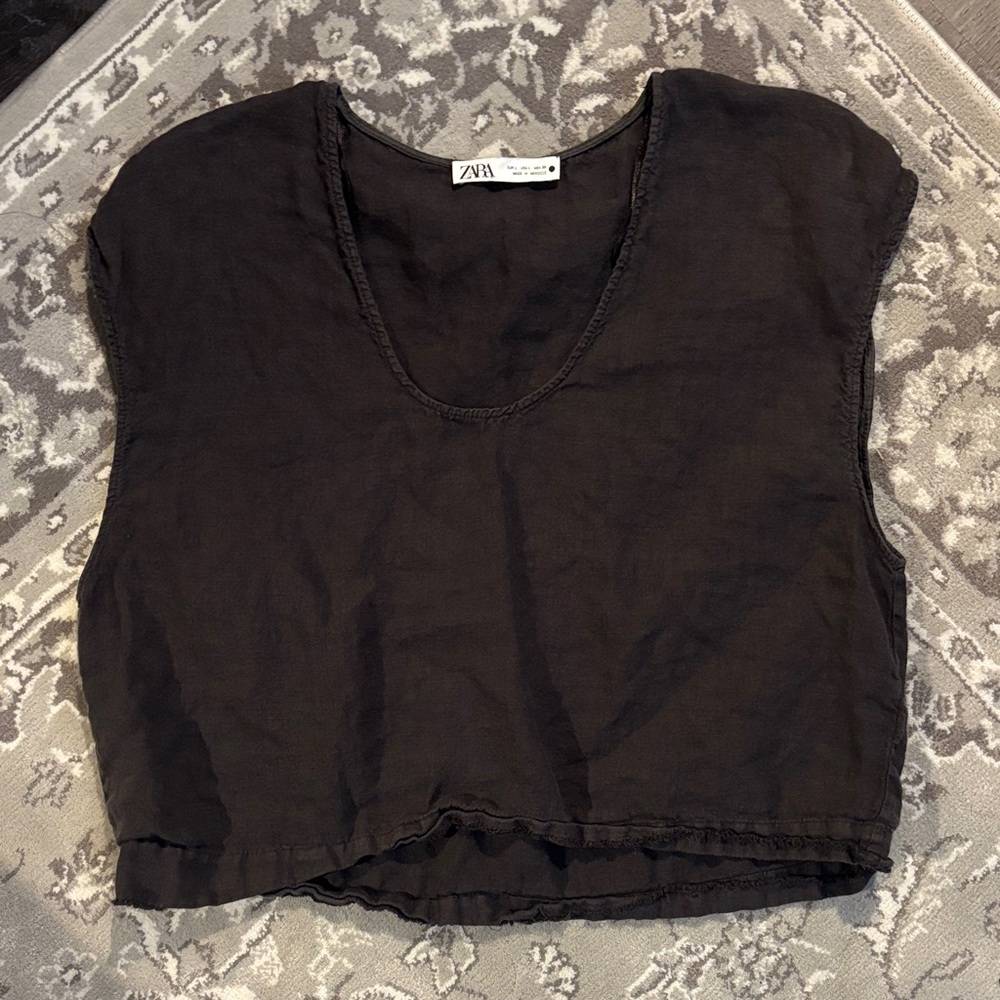 Zara Charcoal Crop Top